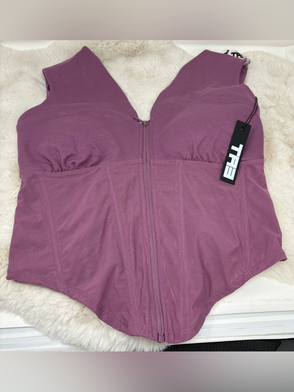 TA3 Corsety Off Shoulder Bare NWT Grape size Large - Picture 4 of 8